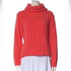 New Pierre Cardin Turtleneck Strawberry Daiquiri Long‎ Sleeve Sweater